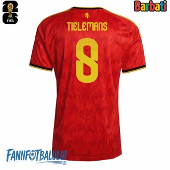 Belgia Youri Tielemans #8 Tricou Fotbal Replică Mondial 2026 Barbati Acasa